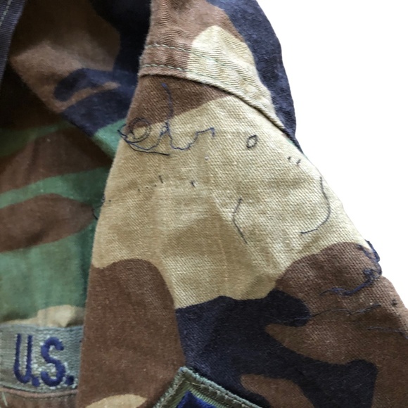 United States Military US Army Air Force Military fatigues Camo Button Up  Large - Picture 10 of 10